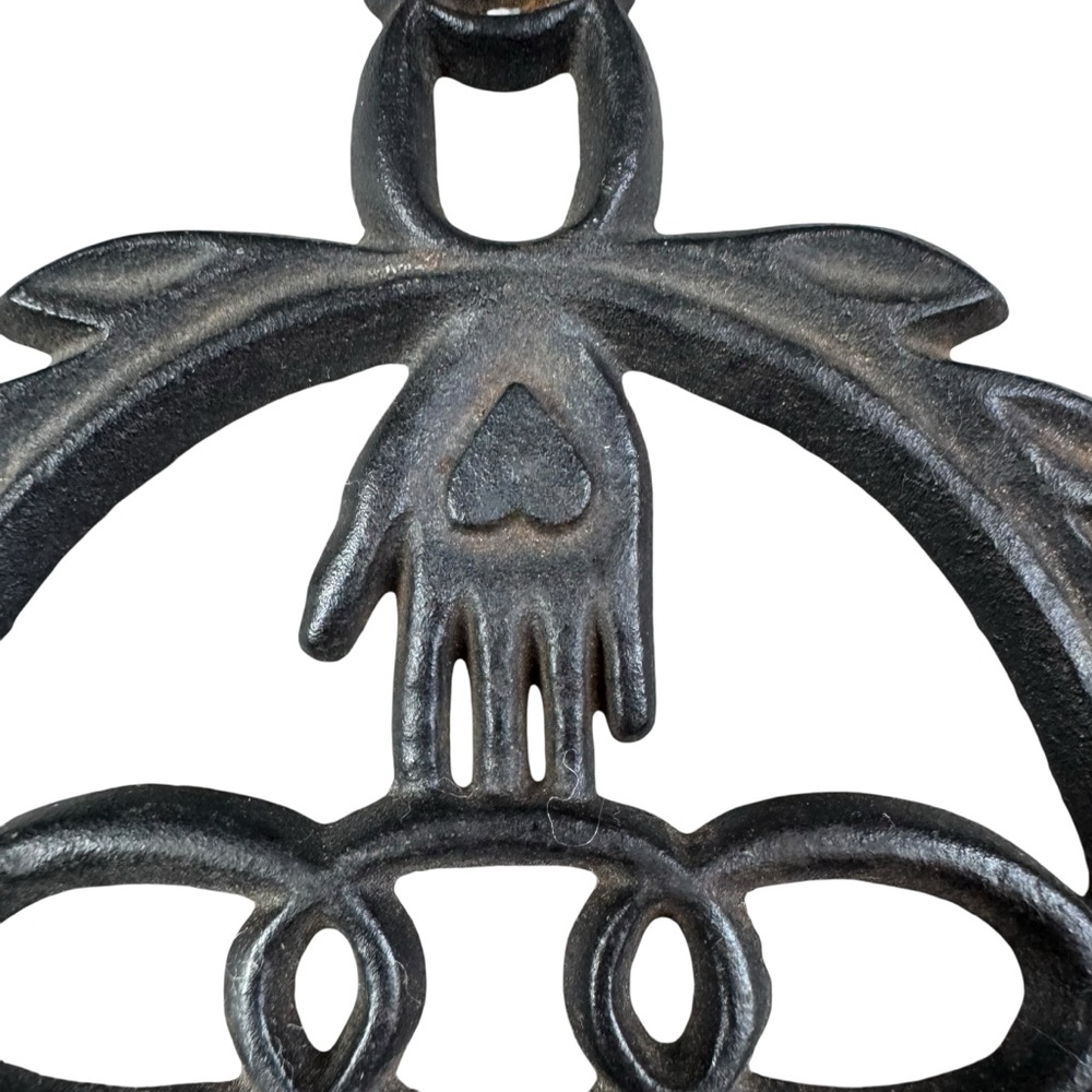 Antique Independent of Odd Fellows Cast Iron Trivet Hand - Picture 2 of 3